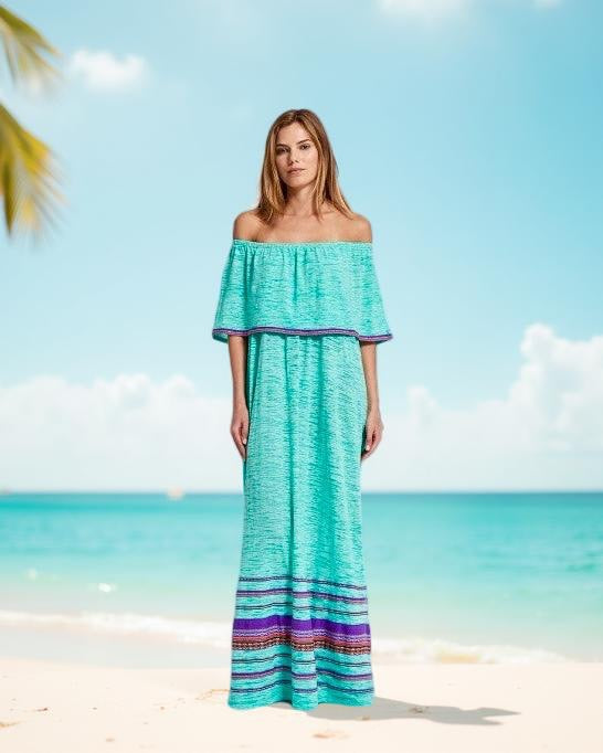 PITUSA Peruvian Maxi Dress – DARK DIVA - Main Image