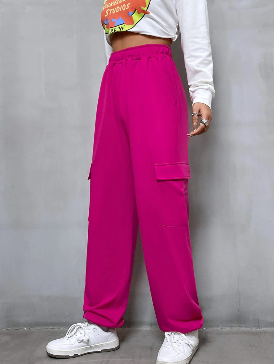 Curve It Up Pink Cargo Pants – Vidia's Closet