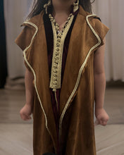 SHD X DARK DIVA - Kids suede Vest under velvet Sleeveless Kaftan