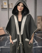 SHD X DARK DIVA - The Sahara Hoodie Bisht in Dark Grey