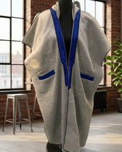 SHD X DARK DIVA - The Sahara Hoodie Bisht in Grey/Navy