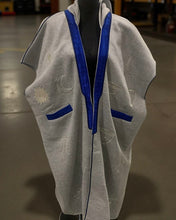 SHD X DARK DIVA - The Sahara Hoodie Bisht in Grey/Navy