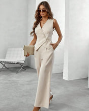 Tight Waistcoat Wide Leg Set