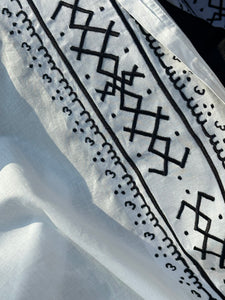 SHD X DARK DIVA - The Blanco Lenin Dress SHD Logo