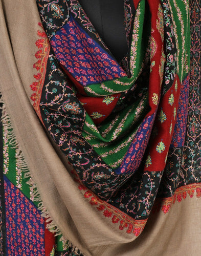 Har Rang Sozni Pashmina Shawl