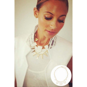 House of Harlow 1960 - White Sand Five Station Necklace as seen on Nicole Richie