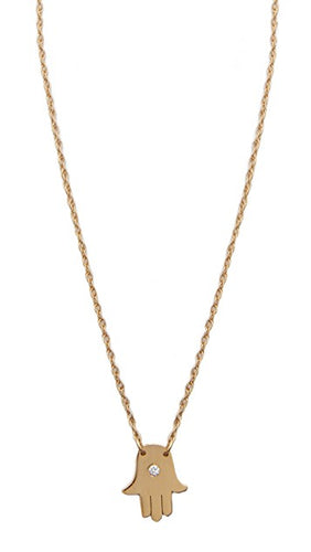 Jennifer Zeuner Jewelry - Mini Hamsa Diamond Necklace