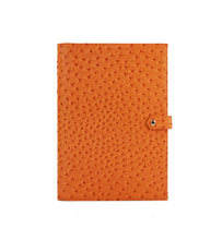 Ostrich Leather Orange Business Folder