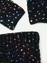 Glittered Knit Hat & Gloves